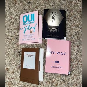 NWT samples Armani my way juicy couture ysl le home burberry hero
